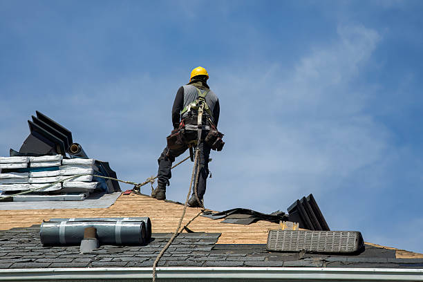 Professional Gutter Installation technician working in Seven Springs, NC